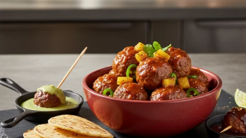 Albóndigas en chipotle con piña: receta fácil y deliciosa