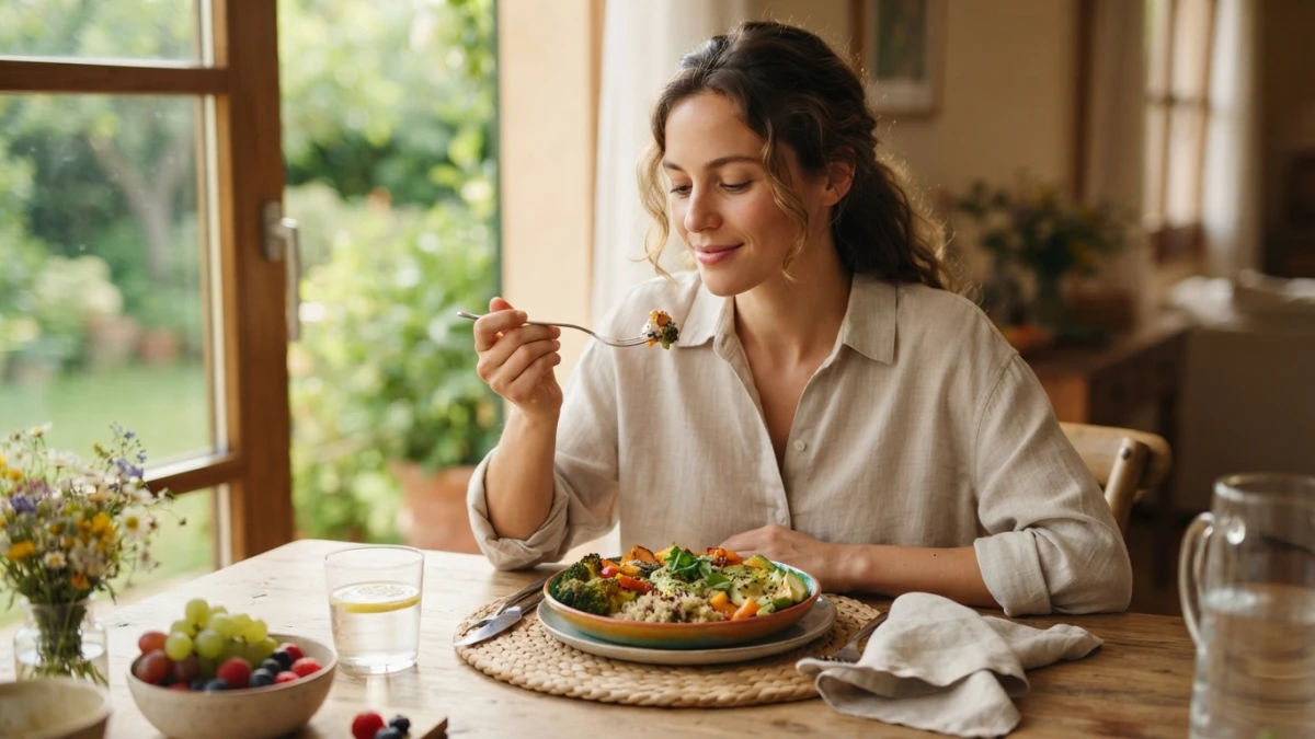 Mindful eating for better digestion: eat slowly and beat bloating