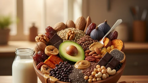 Alimentos veganos altos en calorías para una dieta energética