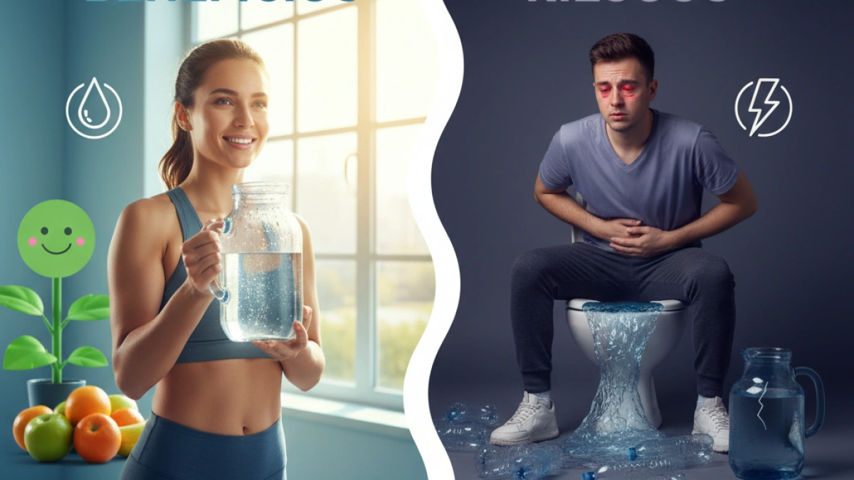 Beneficios y riesgos de beber un galón de agua diario