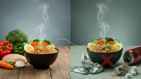 Beneficios y riesgos de consumir fideos instantáneos