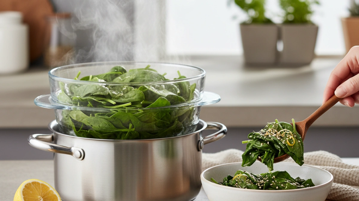 How to steam spinach quickly and easily