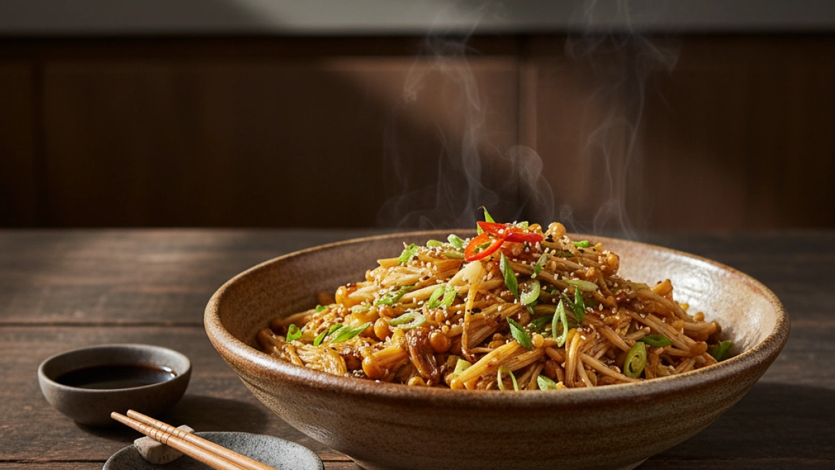 Cómo cocinar hongos enoki de manera fácil y deliciosa
