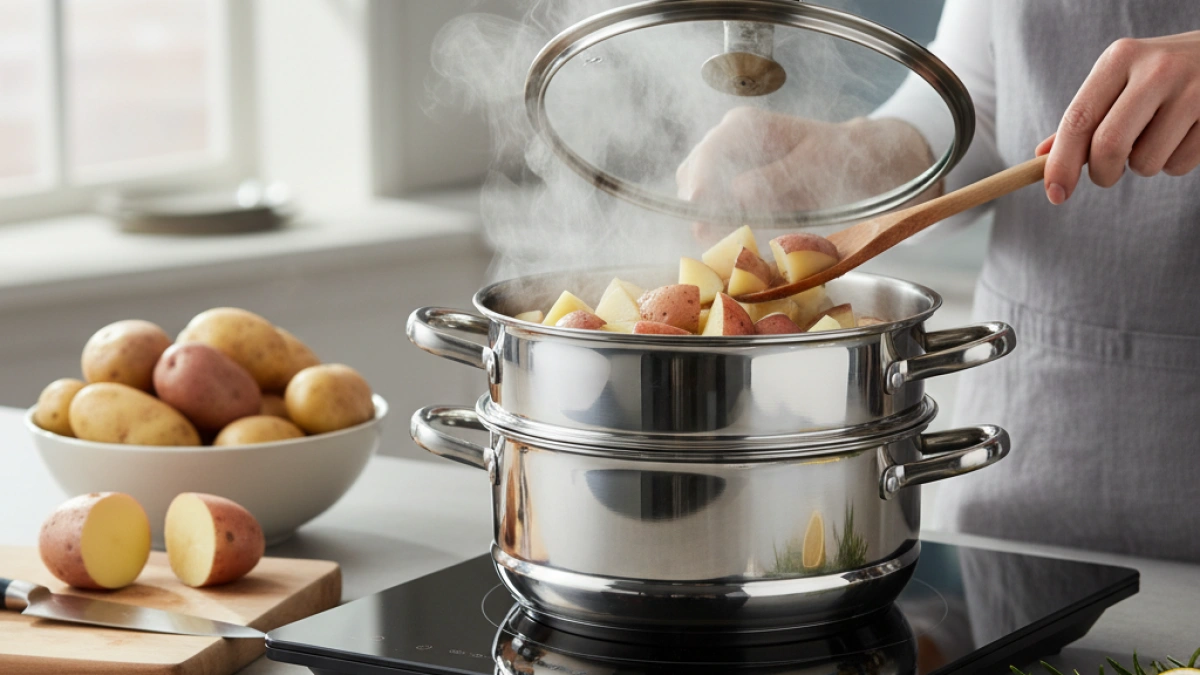 Cómo cocinar papas al vapor de manera sencilla y rápida