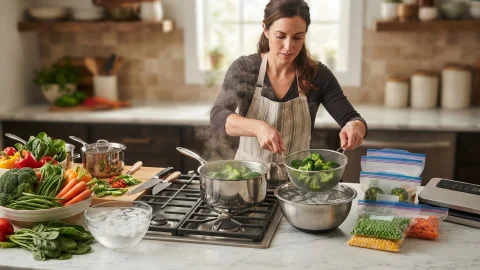 How to freeze vegetables: blanching guide, storage times and what not to freeze