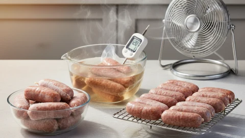 How to quickly and safely thaw sausages