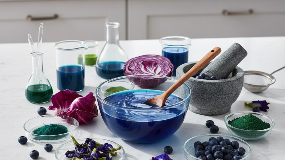 Cómo hacer colorante alimentario azul de forma natural
