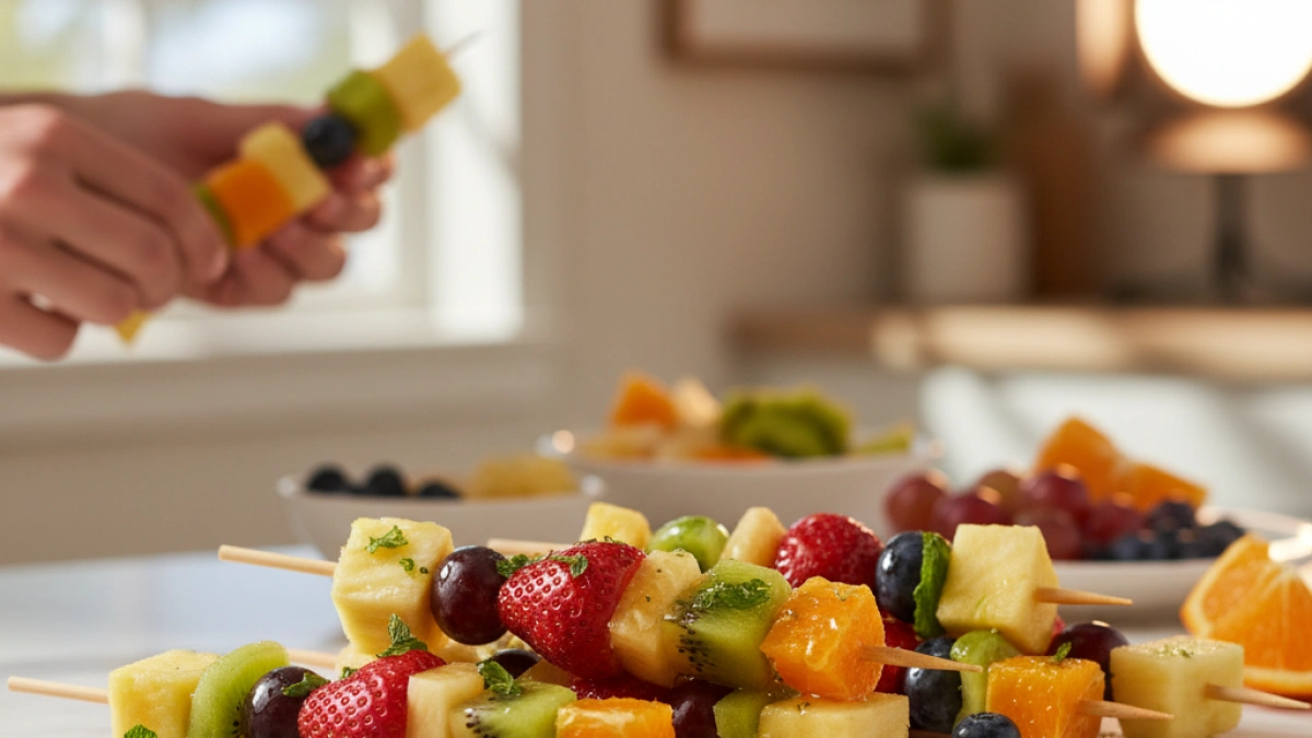 Cómo hacer deliciosas brochetas de frutas fácilmente