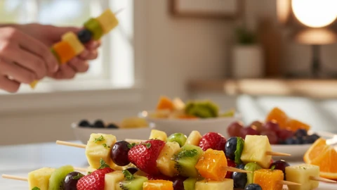 Cómo hacer deliciosas brochetas de frutas fácilmente