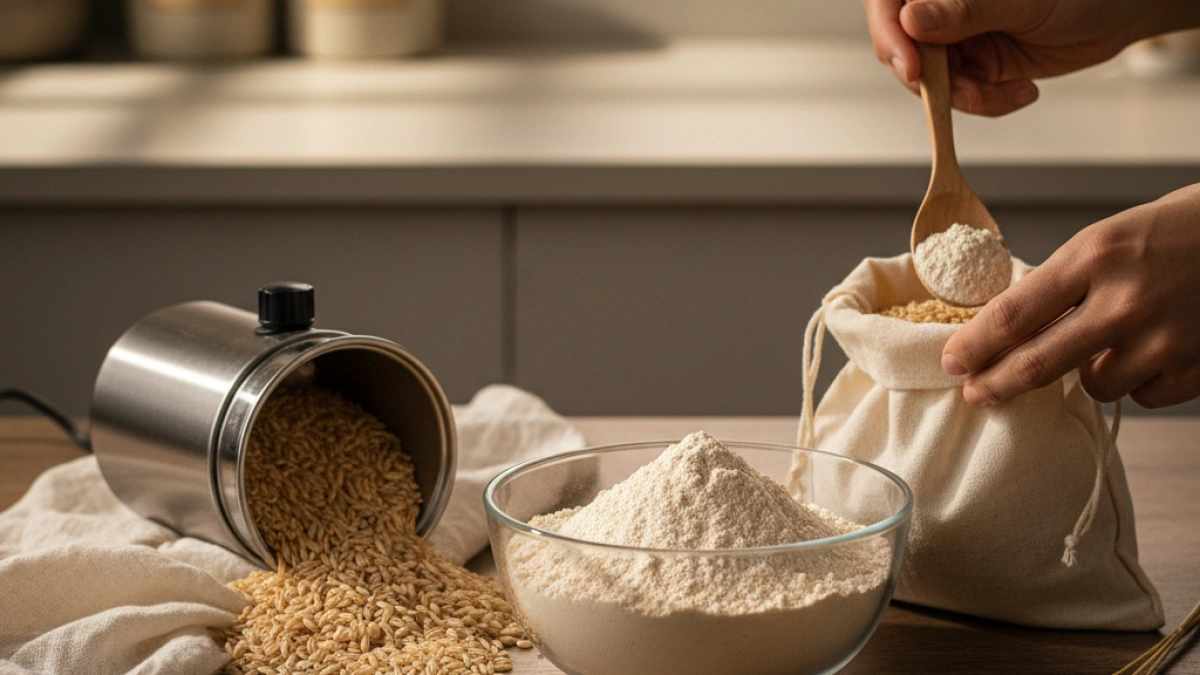 Cómo hacer harina de arroz integral en casa fácilmente
