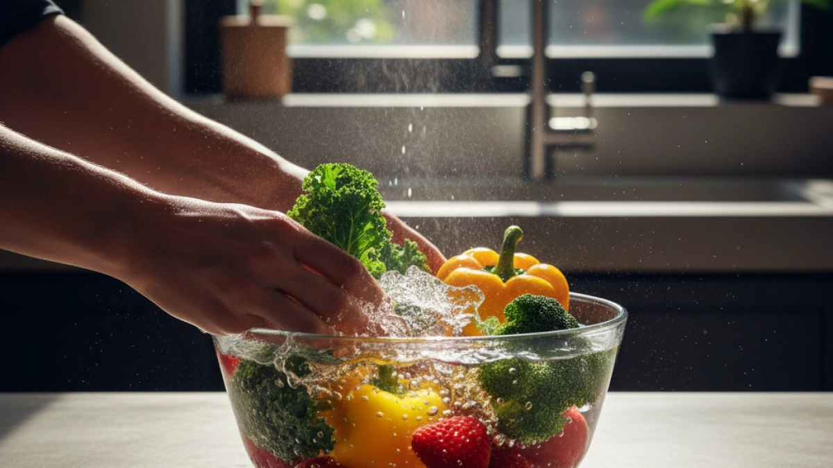 Cómo lavar adecuadamente frutas y verduras para tu salud