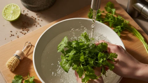 Cómo limpiar cilantro de manera efectiva y sencilla