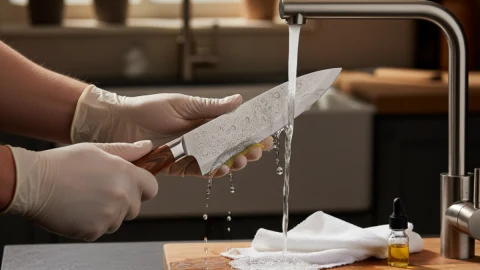 Cómo limpiar un cuchillo de manera efectiva y segura