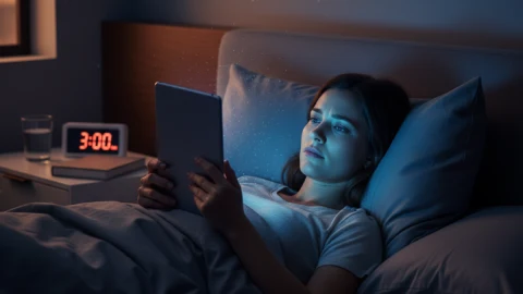 Impacto de la luz azul de pantallas en la salud y el sueño