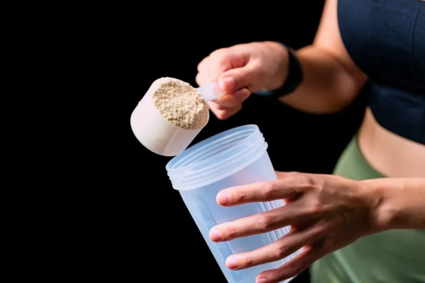 Licuado de proteína con vainilla para aumentar masa muscular