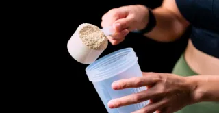 Licuado de proteína con vainilla para aumentar masa muscular