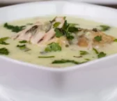 Recipe of Chicken and mushrooms creamed with pepper