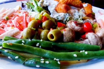 Recipe of Green beans with tomato and ham