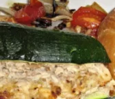 Recipe of Courgettes stuffed with turkey or chicken