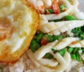 Recipe of Rice with squid and prawns