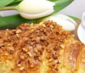 Recipe of Crunchy puff pastry filled with angel hair, sugar and cinnamon
