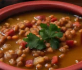 Recipe of Braised lentils with sausage.