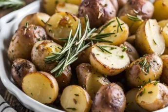 Rezept von Knoblauch-Rosmarin-Kartoffeln aus dem Ofen