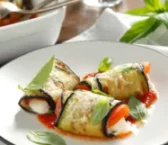 Recipe of Eggplant rolls with fresh cheese
