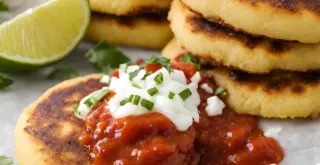 Recipe of Colombian Arepas with Hogao Sauce