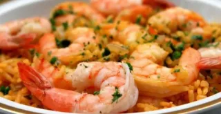 Receta de Arroz con gambas