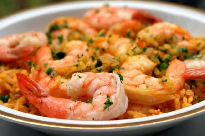 Receta de Arroz con gambas