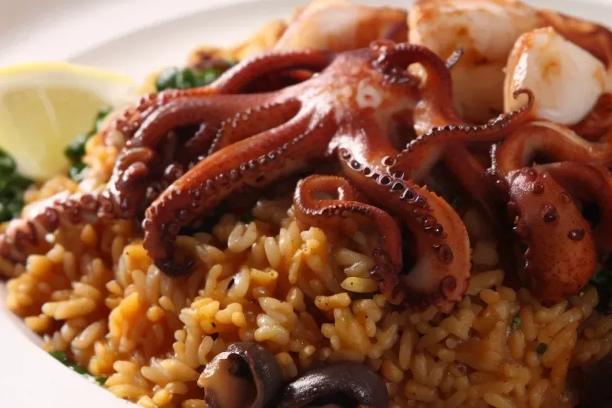 Recipe of Rice with octopus