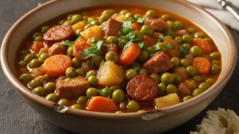 Receta de Arvejas guisadas