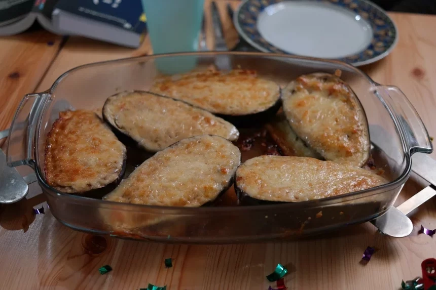 Receta de Berenjenas con pavo y verduras