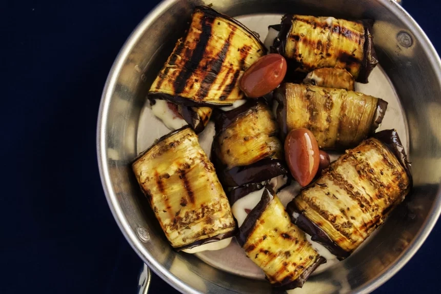 Recipe of Aubergines as a garnish.