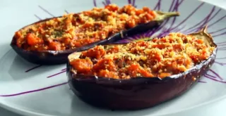 Recipe of Eggplants stuffed with tomato sauce