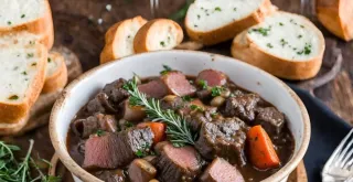 Receta de Buey Bourguignon
