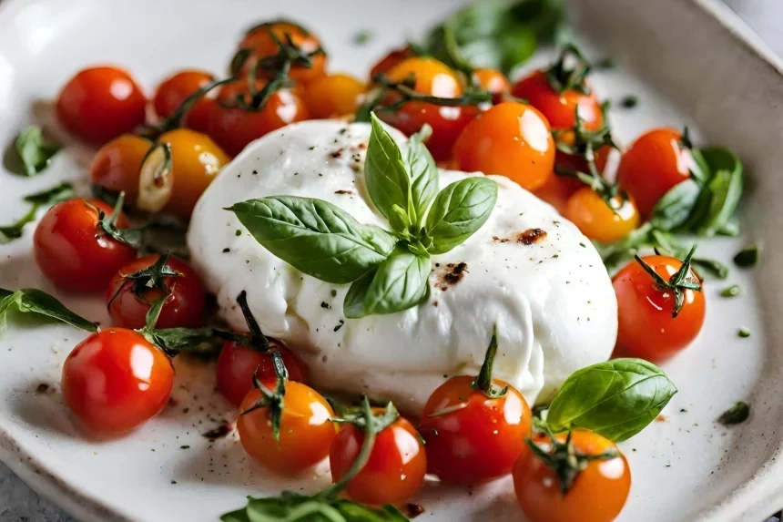 Receta de Burrata con Tomates Cherry