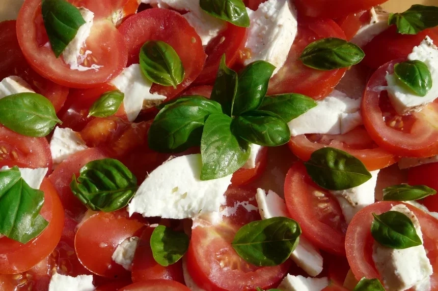 Receta de Carpaccio de tomate y mozzarella