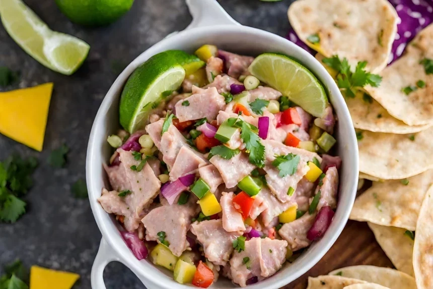 Receta de Ceviche de Atún con Tortillas Fritas