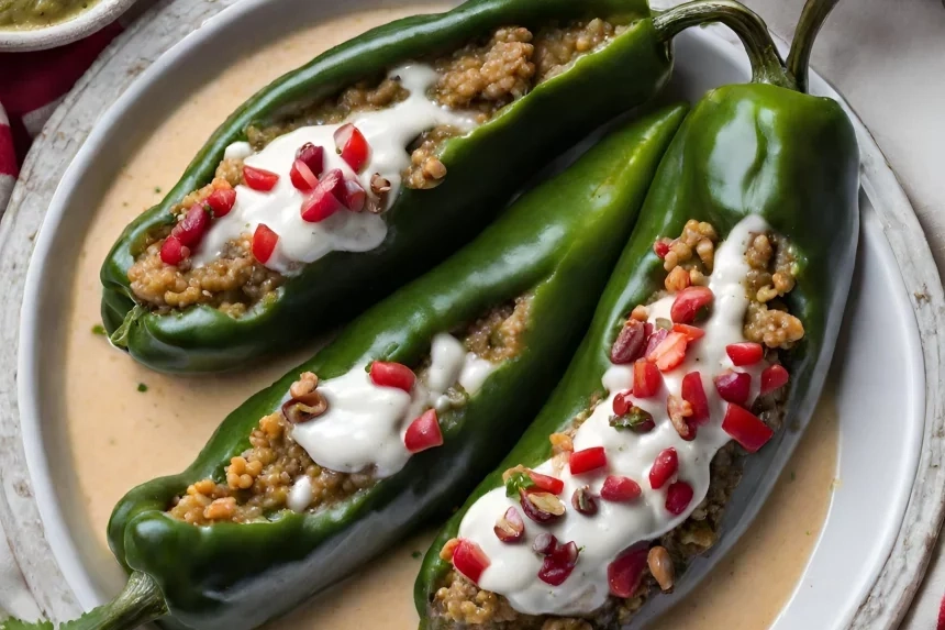 Receta de Chiles en nogada