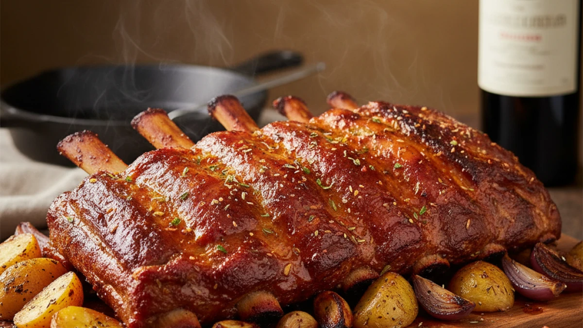 Receta de Costillar de cerdo a la chilena asado al horno