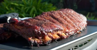 Receta de Costillas de cerdo con mostaza, miel y cilantro