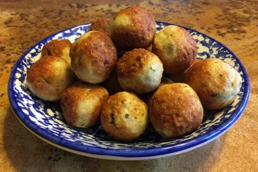 Recipe of Potato croquettes stuffed with cheese and bacon