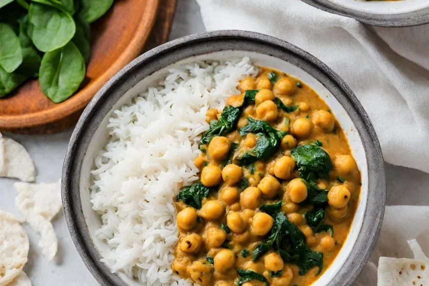 Recipe of Vegetarian Chickpea and Spinach Curry