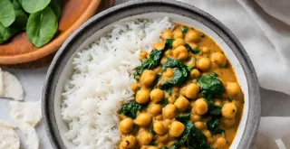 Recipe of Vegetarian Chickpea and Spinach Curry