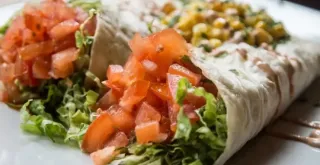 Recipe of Colorful burrito salad with chicken and beans