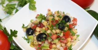 Receta de Ensalada de garbanzos templada