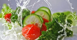 Recipe of tomato salad with broccoli stalks,