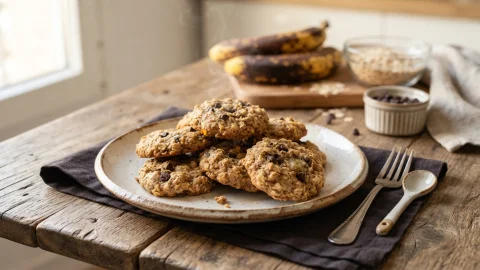 Galletas de avena y plátano sin azúcar: receta fácil en 25 minutos